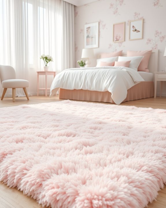 plush pink rug comfort