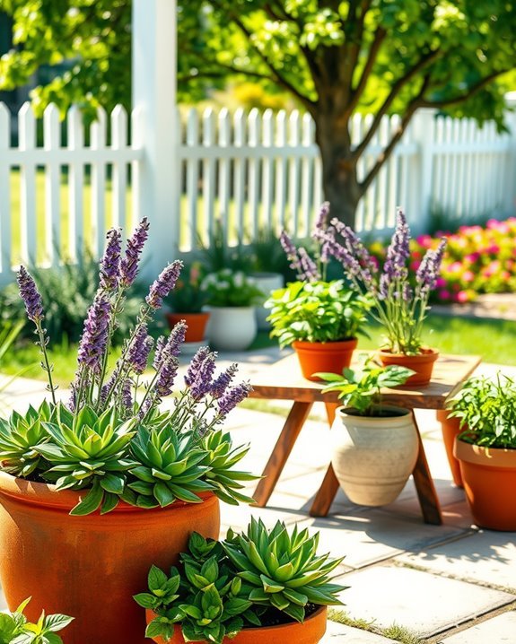 potted plants enhance ambiance