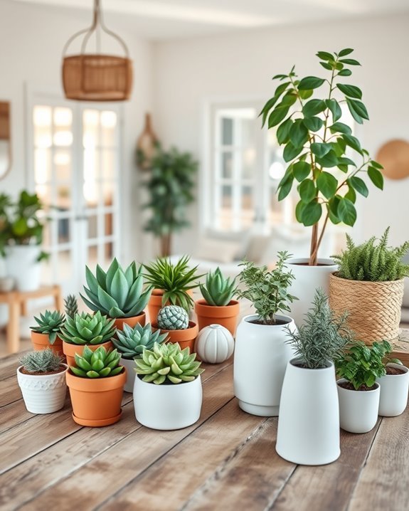 potted plants enhance d cor