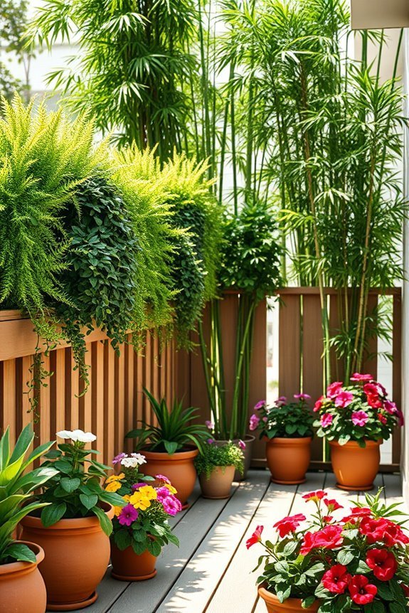 privacy enhancing plant arrangements