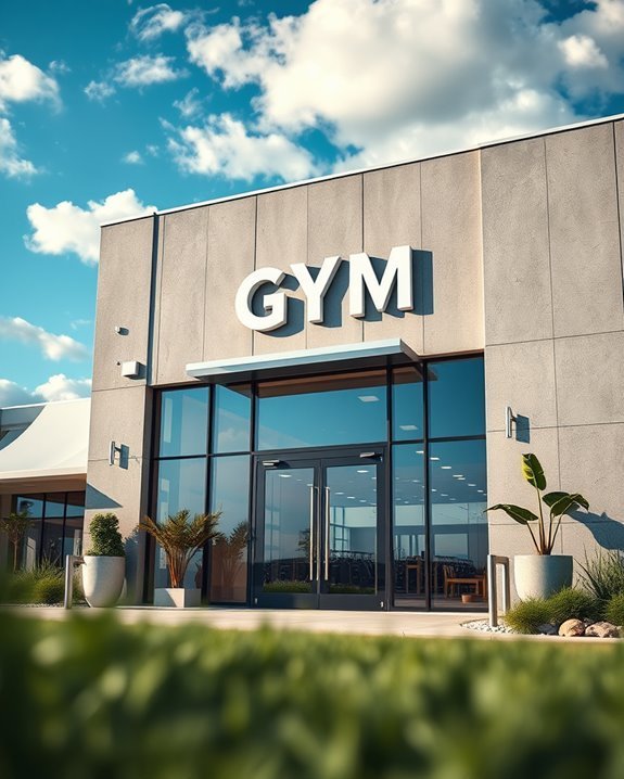 prominent engaging gym branding