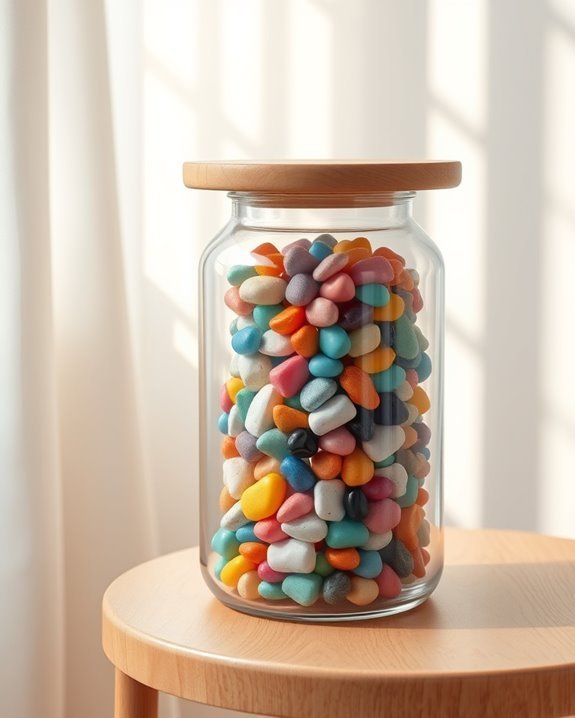 quirky glass jar table