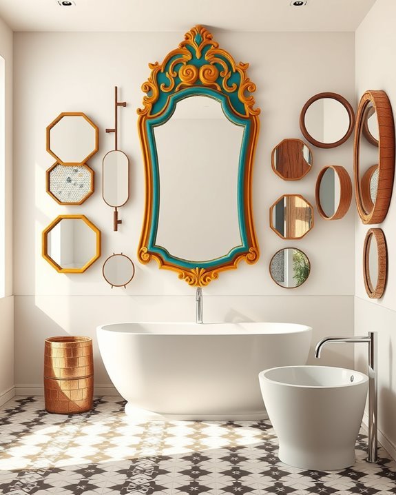 quirky mirrors elevate bathrooms