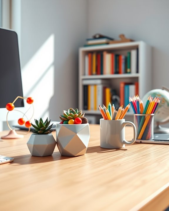 quirky stationery enhances workspace