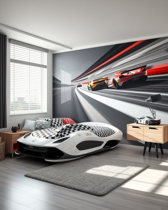 racing themed bedroom decor