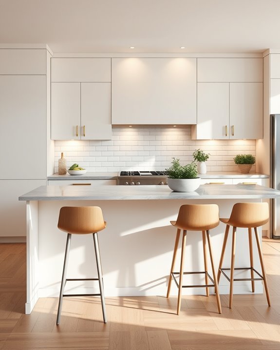 recessed lighting enhances ambiance