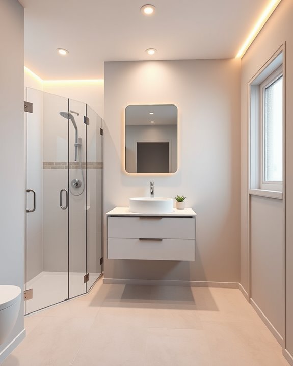 recessed lighting enhances ambiance