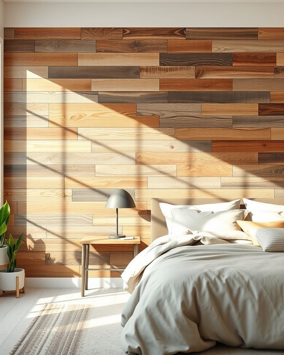 reclaimed wood accent wall