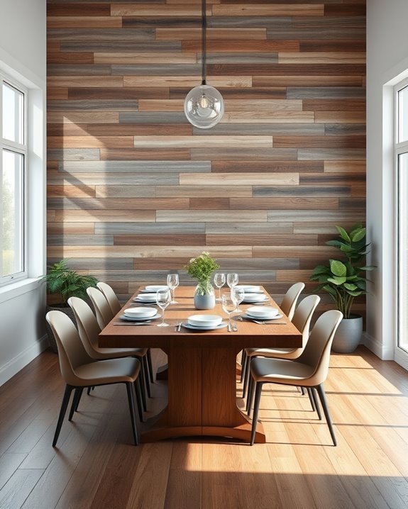 reclaimed wood adds warmth