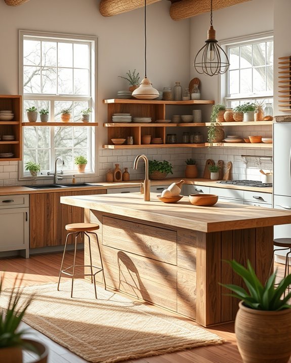 reclaimed wood kitchen accents