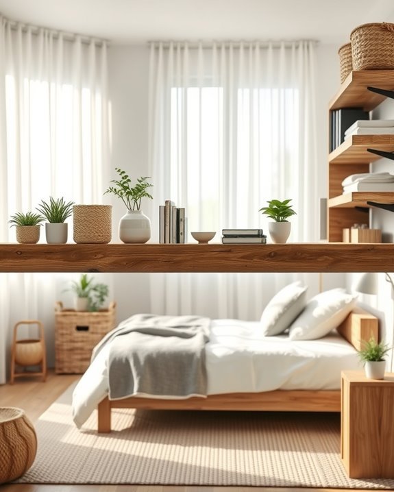 reclaimed wood shelf decor