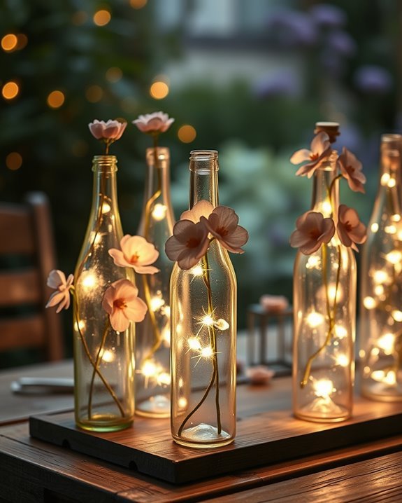 recycled bottle flower lights