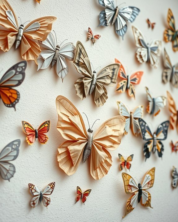 recycled butterflies for decor