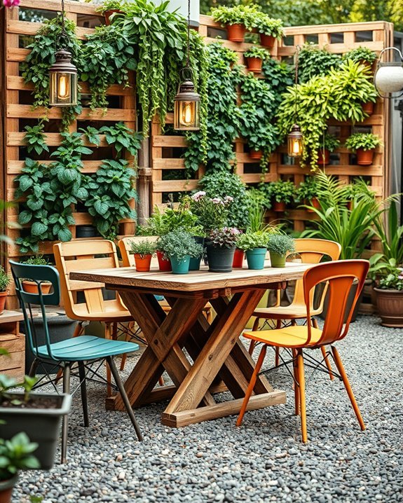 recycled decor for gardens