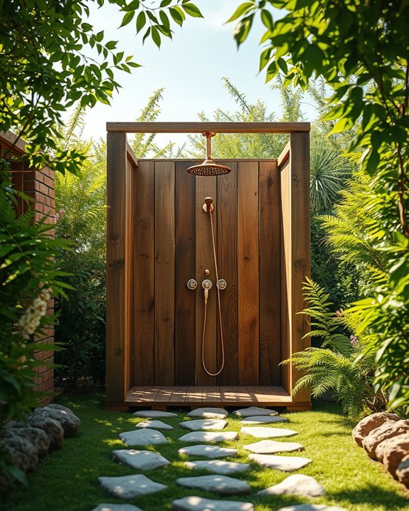 recycled materials artistic shower