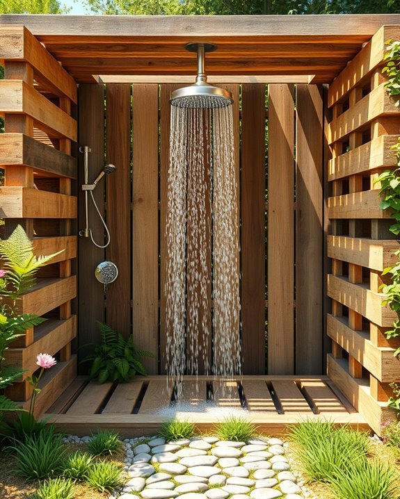 recycled pallets for outdoor structure