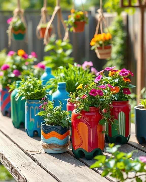 recycled plastic bottle pots