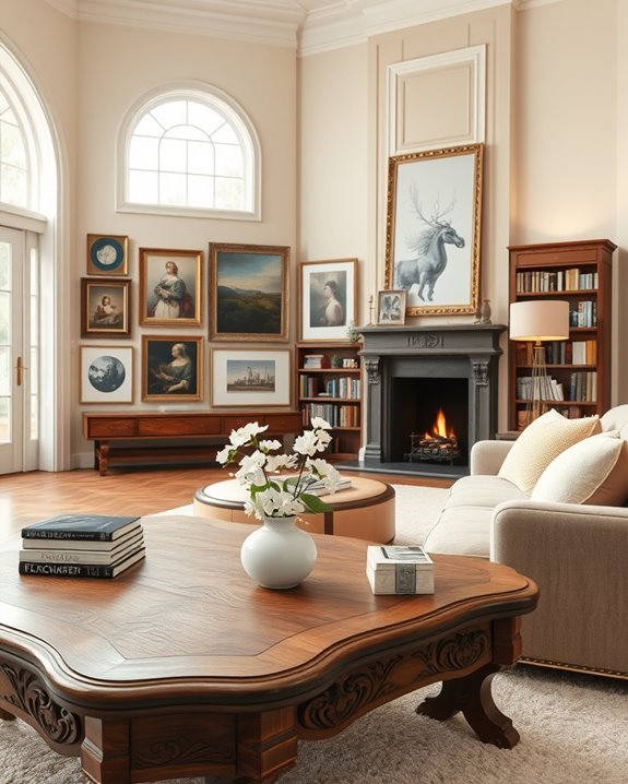 refined artwork enhances ambiance