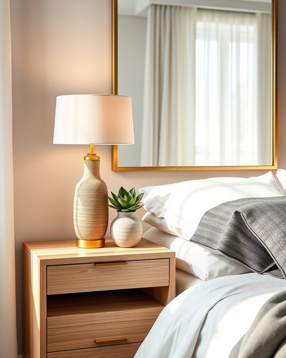 reflective bedside decor enhancement