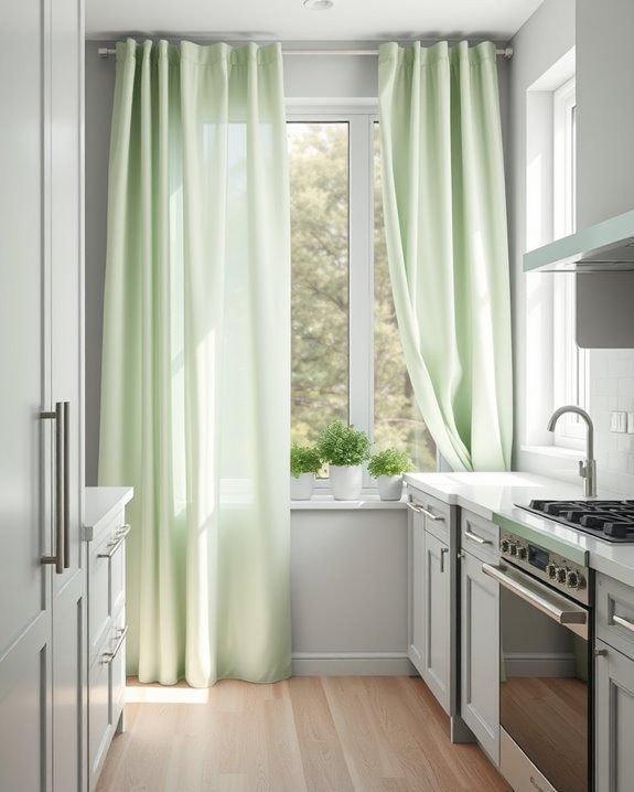 refreshing cozy green curtains