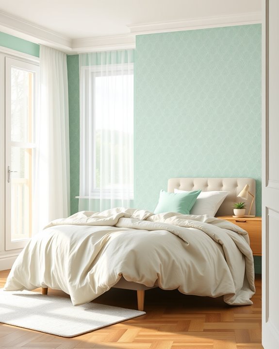 refreshing mint green accents