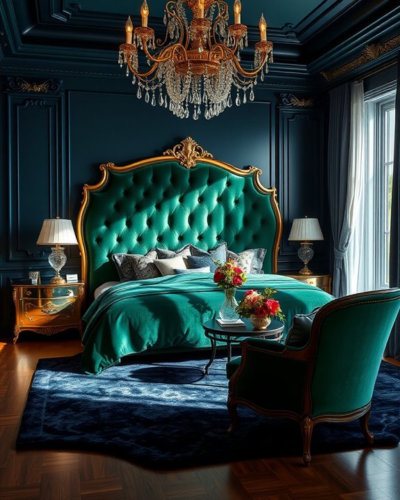 regal bedroom jewel tones