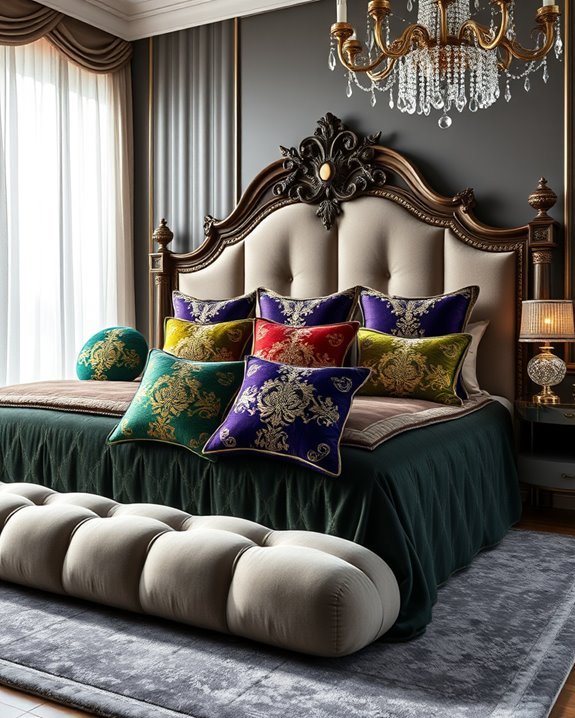regal patterned decorative pillows