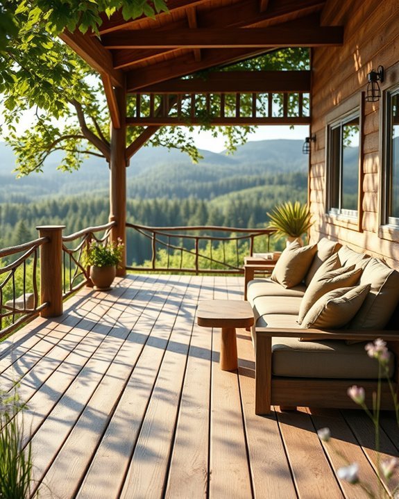 relaxing nature view deck