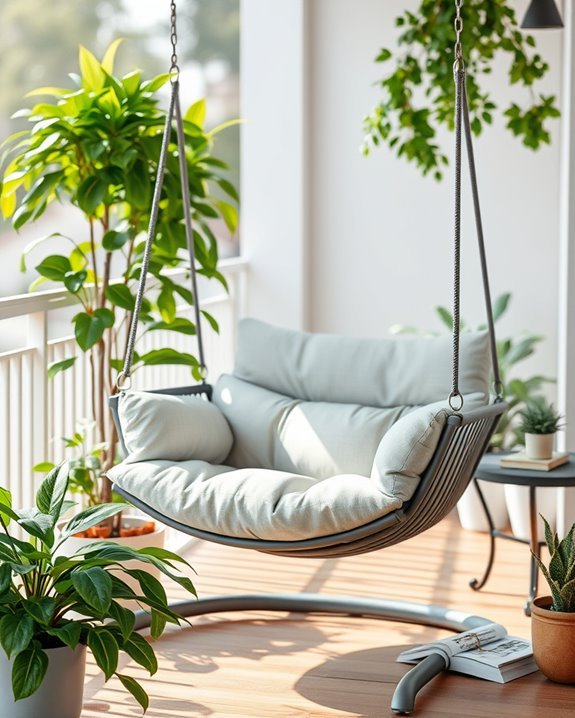 relaxing swing chair retreat
