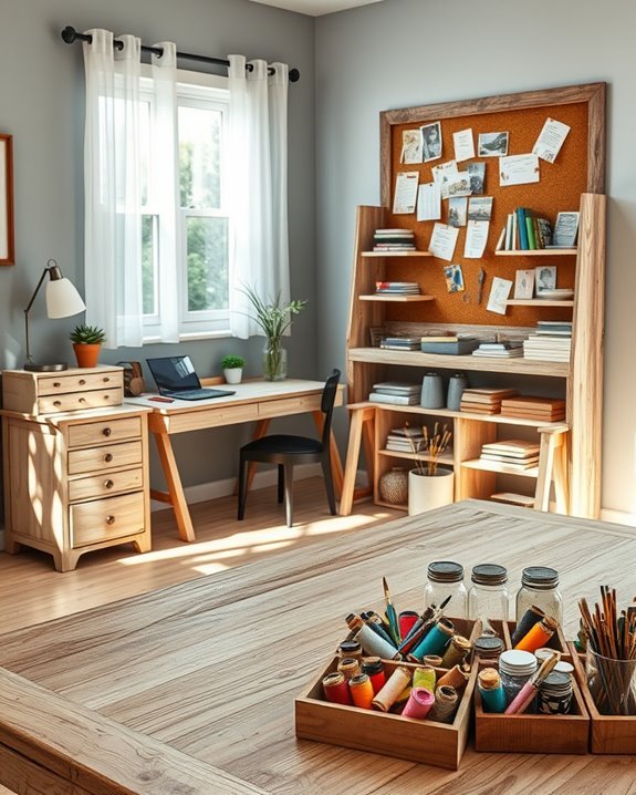 repurposed furniture for workspace