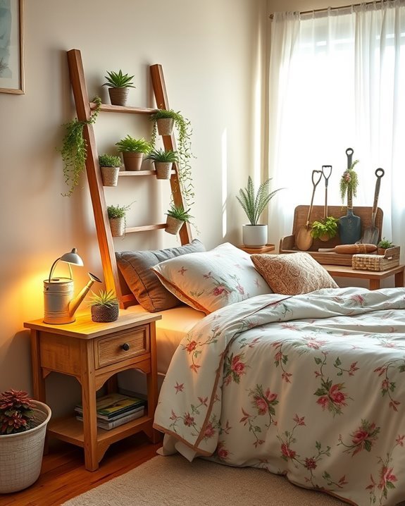 repurposed garden tools decor