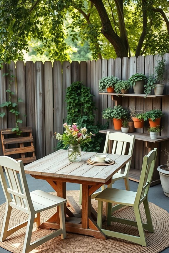 repurposed materials for patios