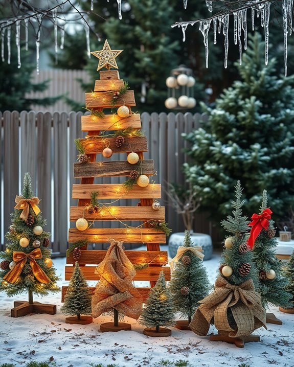 repurposed tree yard decor