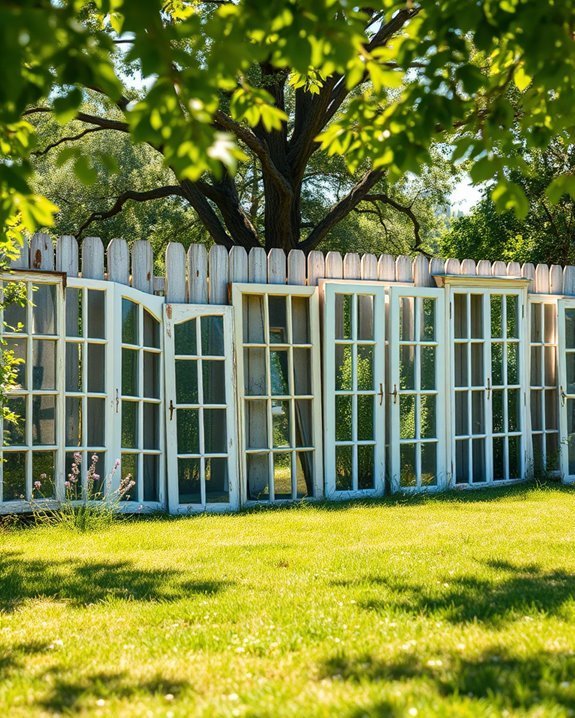 repurposed window fence design