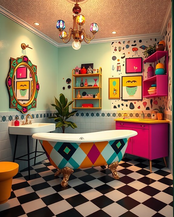 retro bathroom nostalgia elements