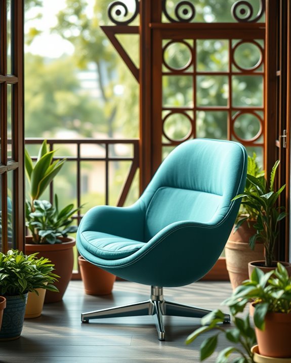retro egg chairs elevate balconies