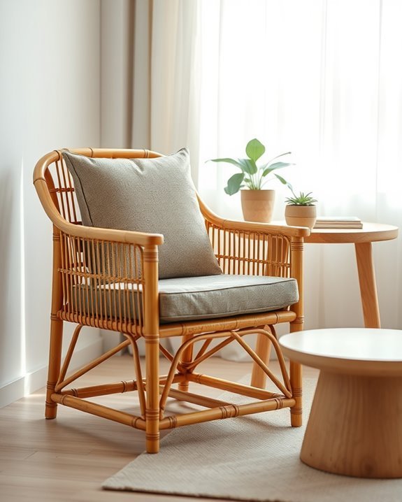 reupholster bamboo furniture beautifully