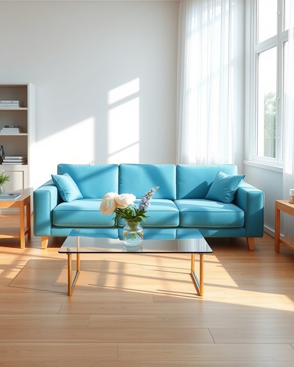 revitalizing sky blue sofas