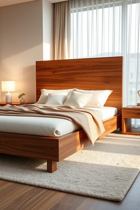 rich wood bedroom elegance