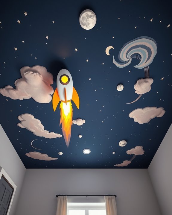 rocket adventure bedroom theme