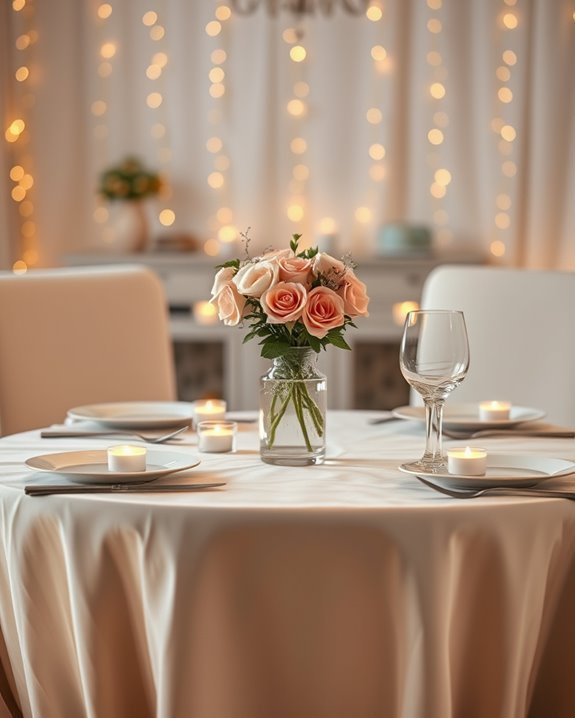 romantic dinner atmosphere creation