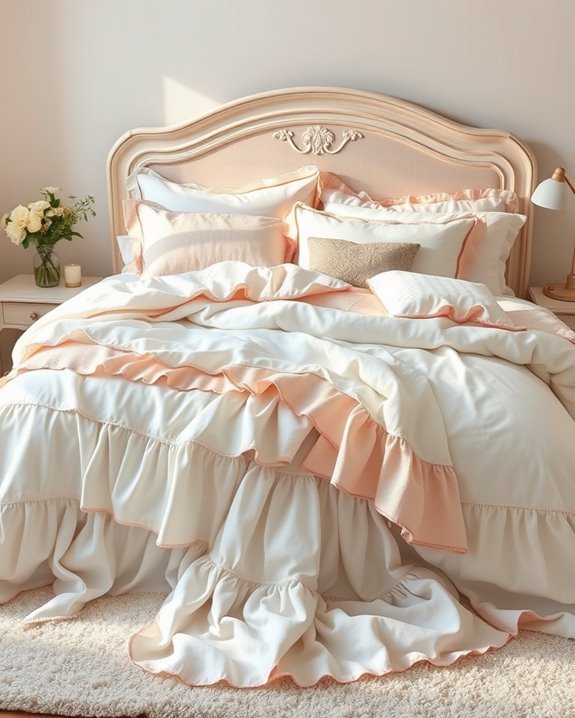 romantic ruffled bedding design
