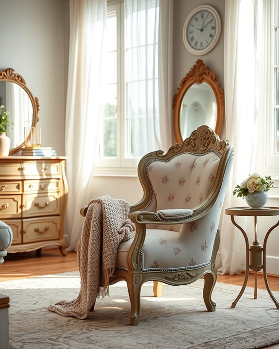 romantic vintage boudoir chairs