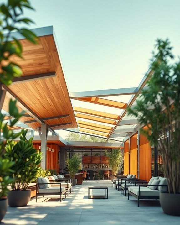 roof overhangs for shading