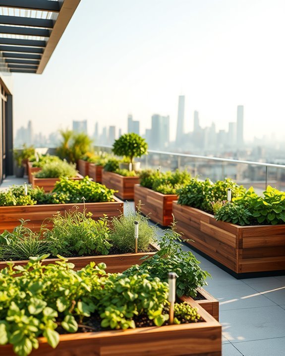 rooftop garden fresh ingredients