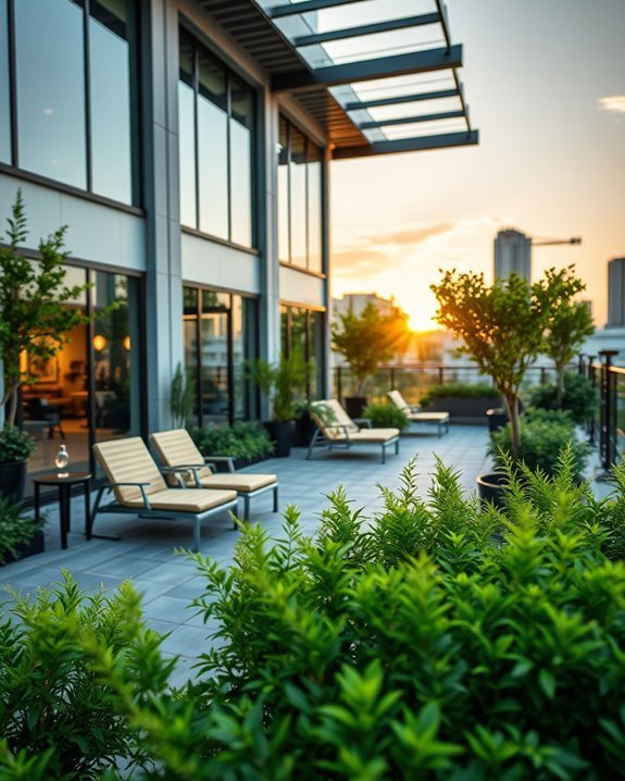 rooftop garden wellness retreat