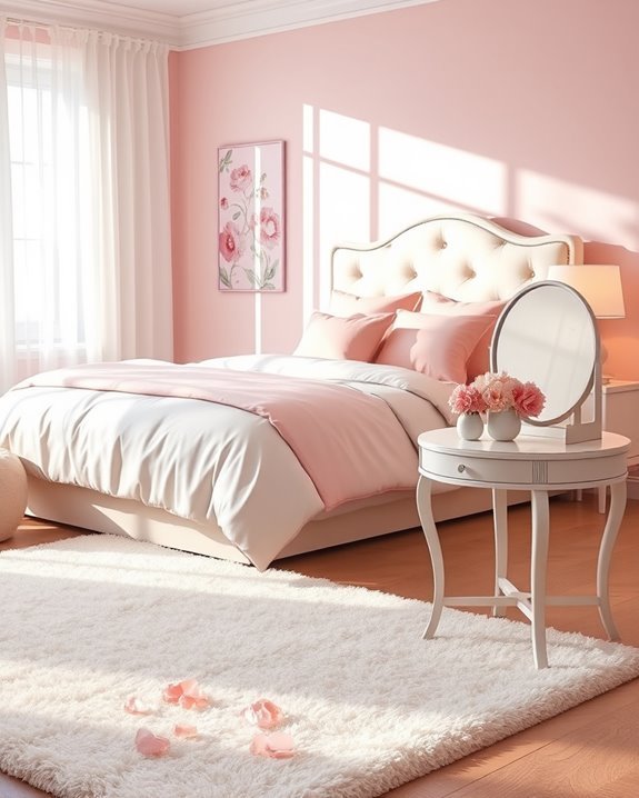 rose quartz bedroom elegance