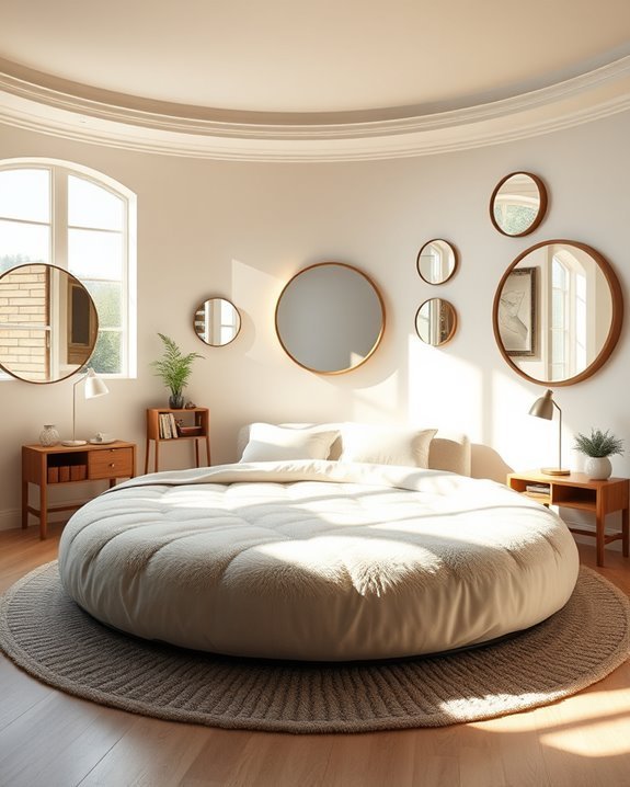 round mirrors amplify light