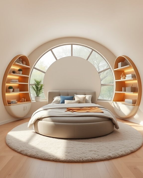 round shelves for storage