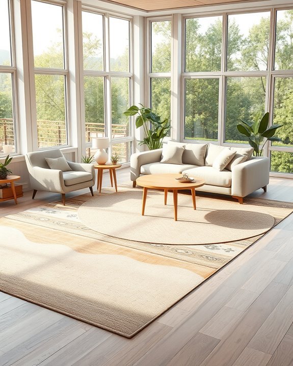 rug zones for distinct spaces